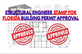 provide florida structural engineering, permit drawings, and engineering stamp