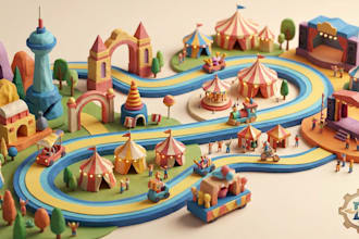 design parade route map, festival map, race and event guide map