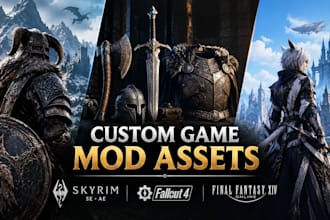 create weapons, armor for skyrim se ae mods or fallout 4, ffxiv mod