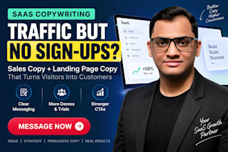 write saas sales copy and landing page copy that converts