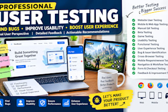 user test beta test manual test website app game testing feedback user testing