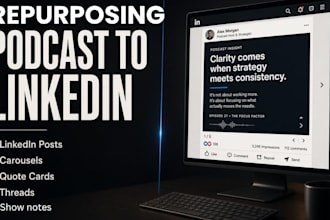 repurpose podcasts into linkedin content