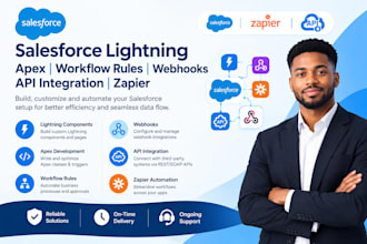 provide salesforce lightning apex workflow rules webhooks api integration zapier
