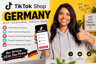 setup your germany tiktok shop, seller center and product listings
