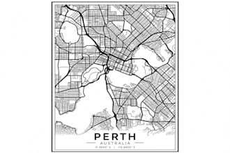 create custom map art, city map poster, printable map, wall art