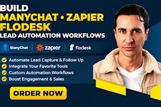 build manychat zapier flodesk lead automation workflows