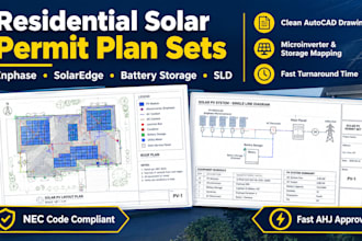 design residential solar permit plan set single line diagram solaredge string