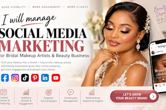 manage social media marketing for bridal makeup artists beauty business