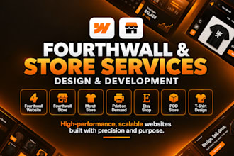 design fourthwall website tshirt merch pod store setup fourth wall website