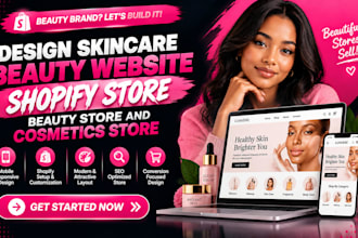 design skincare beauty website shopify store beauty store and cosmetics store