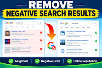 remove mugshot, delete negative links suppress false news from google