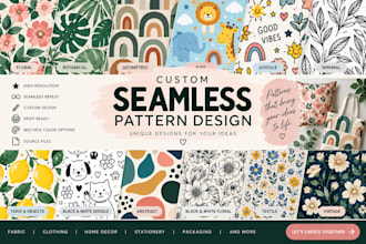create unique seamless patterns and textile print designs