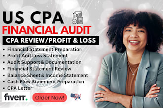 audit financial statements, CPA review, financial audit and profit and loss