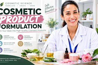 be your cosmetic chemist for skincare and haircare formulation