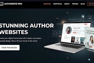 build a responsive wordpress author website for your online books store
