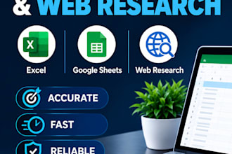 do data entry and web research