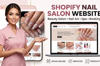 design nail salon shopify website beauty salon spa shopify store