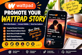 promote your wattpad, webstory, medium to targeted readers and boost visibility
