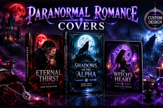 design a paranormal romance book cover for your series