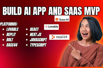 build ai app and saas mvp using replit agent and lovable