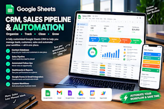 build a google sheets CRM, sales pipeline and automation