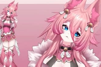 create a professional vtuber model with live2d rigging