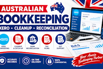do australian bookkeeping, tax filing, account cleanup xero, bank reconciliation
