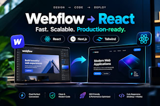 convert your webflow or framer site into a fast react next js website