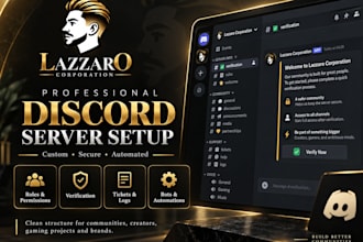 create and setup a professional discord server