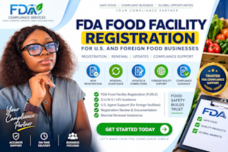 register your food facility with fda and provide fda compliance assistance