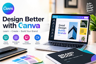 teach you canva design essentials audit brandbook design consultation on zoom