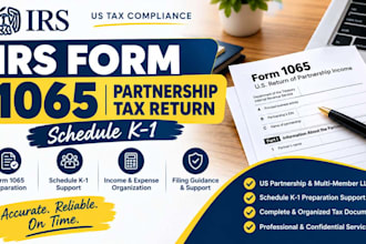 prepare irs form 1065 partnership tax return and schedule k1