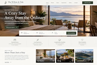build squarespace boutique hotel website inn website guest house lodge site