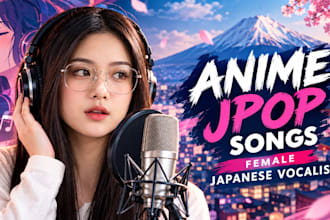sing anime jpop songs as your female japanese vocalist