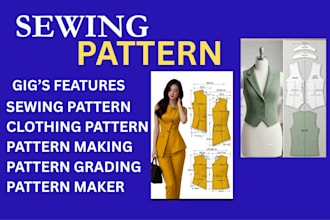create custom sewing pattern and clothing pattern for your design