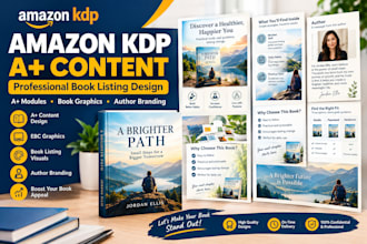 design amazon KDP a plus content ebc and book listing graphics for authors