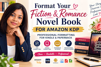 format fiction romance novel book for amazon KDP book publishing