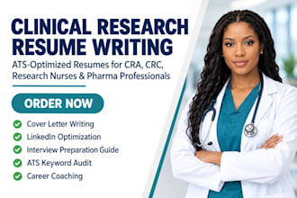 write ats clinical research resume for cra crc research nurse