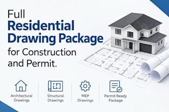 draw professional USA residential construction documents for permit