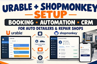 setup urable shopmonkey tekmetric CRM booking customer followup automation