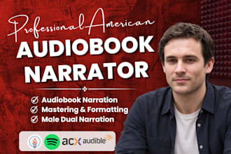 narrate fiction acx audiobook, male voiceover, memoir book voice over narration