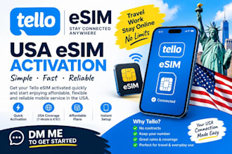 activate USA tello esim fast and reliably