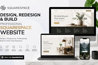 design squarespace website, redesign squarespace website, build squarespace site