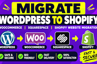 migrate wordpress to shopify woocommerce squarespace shopify website migration
