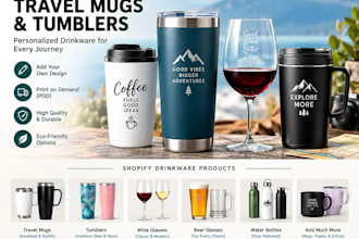 design travel flasks beer wine glasses mugs tumbler  shopify drinkware pod store