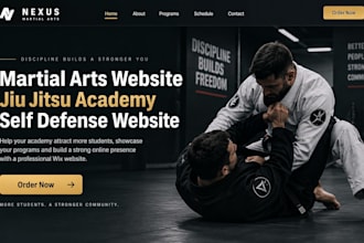 design redesign wix martial arts website jiu jitsu academy self defense website