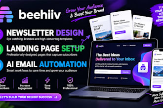 create beehiiv newsletter design beehive landing page beehiv ai email automation