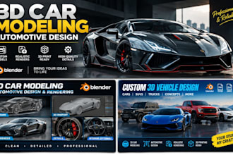 3d car modeling scale rc car design, automotive vehicle, truck for 3d printing