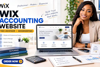 design wix accounting firm tax advisor and bookkeeping service website