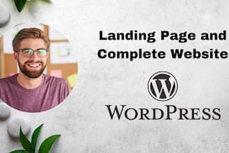 create landing page and complete wordpress website